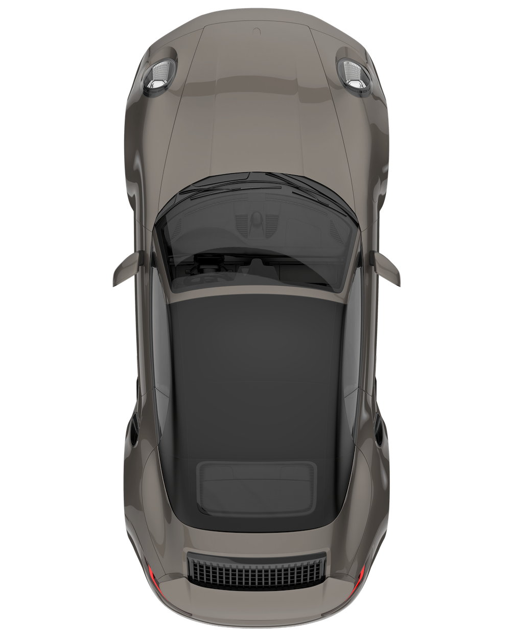 White SUV car top view